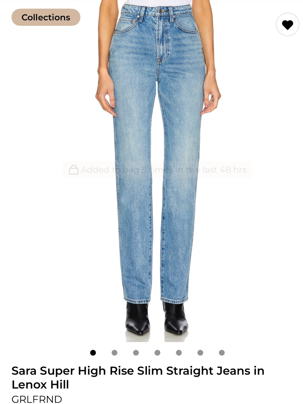GRLFRND Sara High rise slim straight Jeans